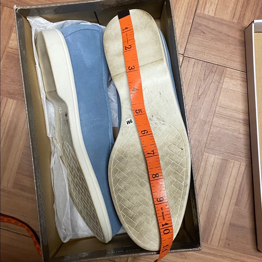 Giorgio Brutini Sky Blue Suede Slip-Ons - Picture 10 of 11